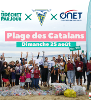 Ramassage plage des Catalans