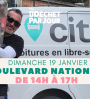 Je participe à un ramassage dans le boulevard National