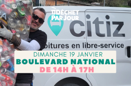 Je participe à un ramassage dans le boulevard National